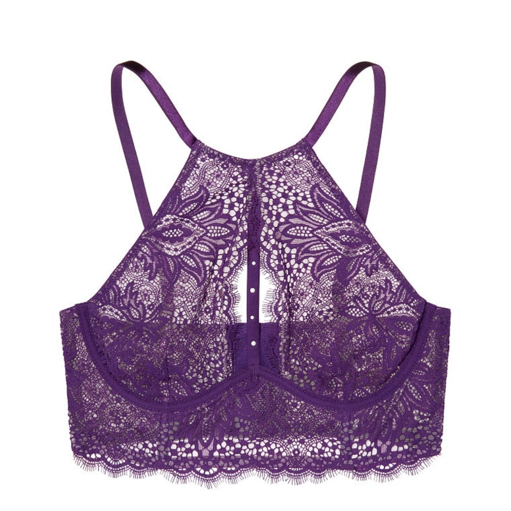 Very Sexy Lace Halter Long Line Bra